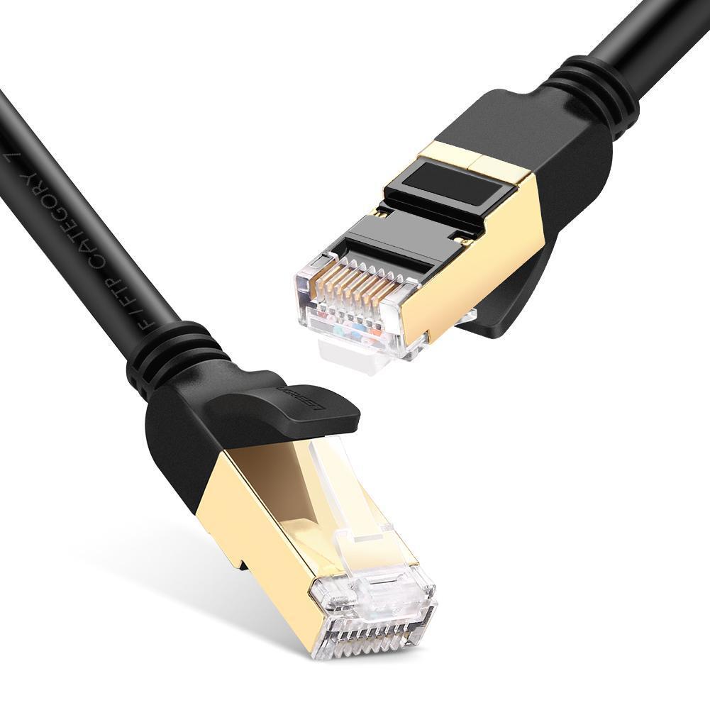 UGREEN 11273 black Cat 7 cable RJ45 connector close-up