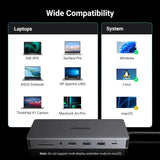 UGREEN 13 - in - 1 USB C Hub Triple Display Docking Station, 4K HDMI & DP, 100W PD Charging, 10Gbps USB 3.2, Gigabit Ethernet, SD/TF Card Reader, Audio Jack – Multifunctional USB C Adapter Compatible with MacBook, Windows, Chromebook (15978) - Ugreen India