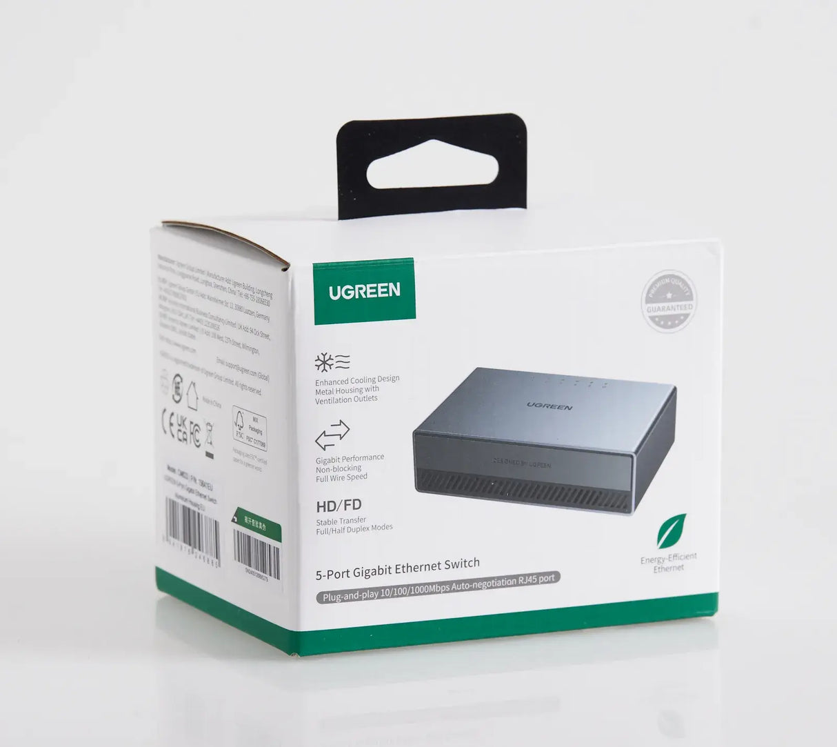 UGREEN 5-Port Gigabit Ethernet Switch Aluminum Housing, EU (15641) Ugreen