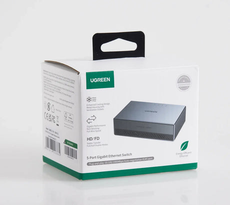 UGREEN 5-Port Gigabit Ethernet Switch Aluminum Housing, EU (15641) Ugreen