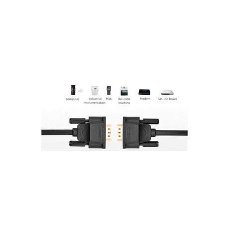 Ugreen 1.5m DB9 RS232 Female To Female Adapter Cable Connects your computer to device with RS - 232 compatible (COM port) interface(20149) - Ugreen India