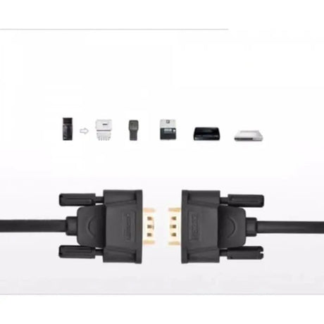 Ugreen 1.5m DB9 RS232 Male To Male Adapter Cable Connects your computer to device with RS - 232 compatible (COM port) interface (20153) - Ugreen India