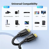 UGREEN 15m HDMI 2.0 Cable, 4K@60Hz Ultra HD Male to Male Braided Cord, High Speed 18Gbps with Ethernet, HDR, 3D, ARC, Compatible with HDTV, Monitor, Projector, PS5, Xbox (40416) - Ugreen India