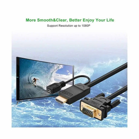UGREEN 1.5M HDMI Male to VGA Male Converter Cable (30449) - Ugreen India