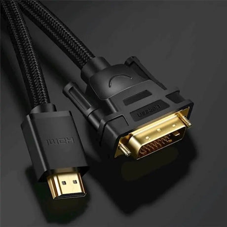 UGREEN 1.5m HDMI to DVI 24+1 Cable, Braided High Speed Adapter Cord, 1080P Full HD Video Converter for Laptop, PC, Monitor, Projector, HDTV (50750) - Ugreen India