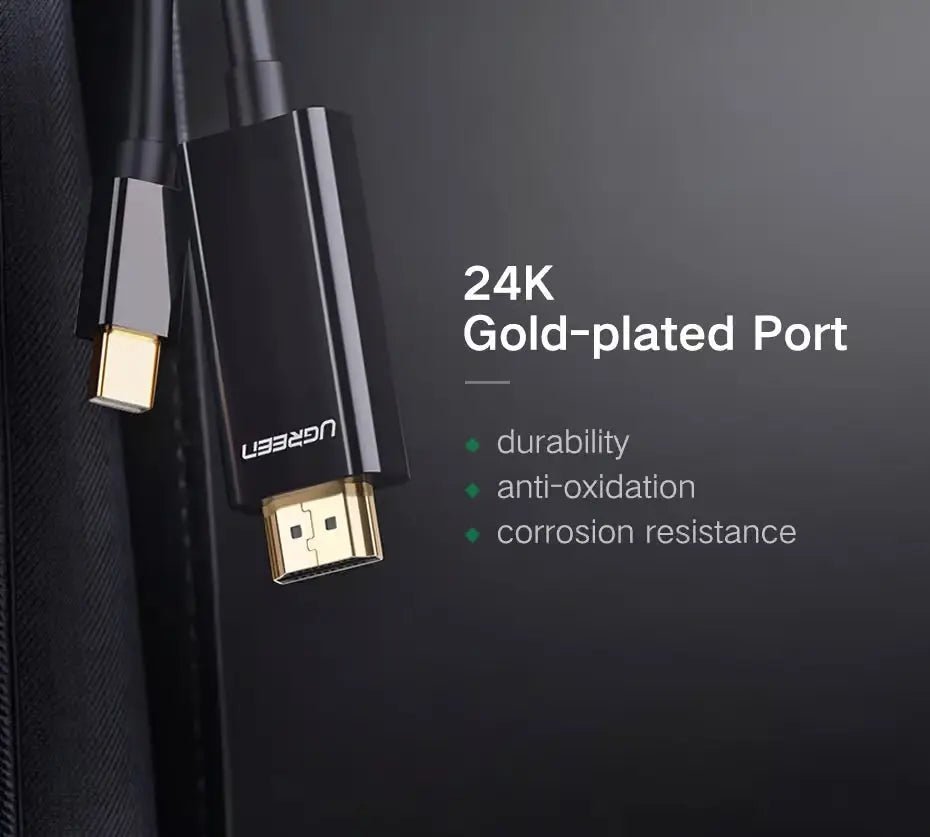 UGREEN 1.5M Mini DisplayPort Male to HDMI Male Cable 4K Thunderbolt 2 (20848) - Ugreen India