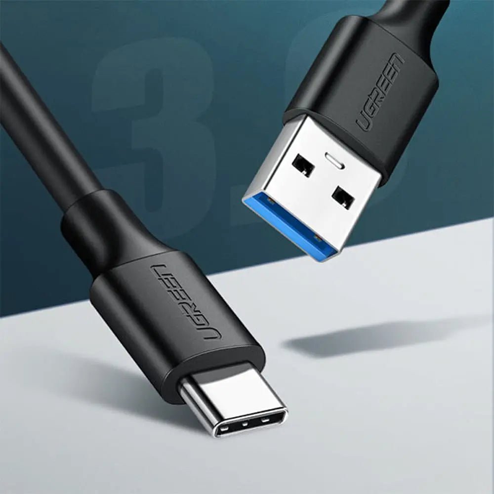 UGREEN 1.5M USB 3.0 Cable, A Male to USB C Male Fast Charging & Data Transfer Cord, 5Gbps High Speed Nickel Plated Connector Compatible with MacBook, iPad Pro, Samsung Galaxy, Pixel, Laptop, Hard Drive – Black (20883) - Ugreen India