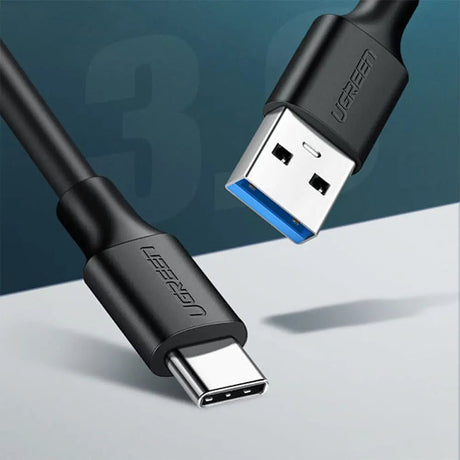 UGREEN 1.5M USB 3.0 Cable, A Male to USB C Male Fast Charging & Data Transfer Cord, 5Gbps High Speed Nickel Plated Connector Compatible with MacBook, iPad Pro, Samsung Galaxy, Pixel, Laptop, Hard Drive – Black (20883) - Ugreen India