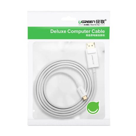 UGREEN 1.5M USB Type C Male To DisplayPort Female Cable 4k@30Hz - White (40420) - Ugreen India