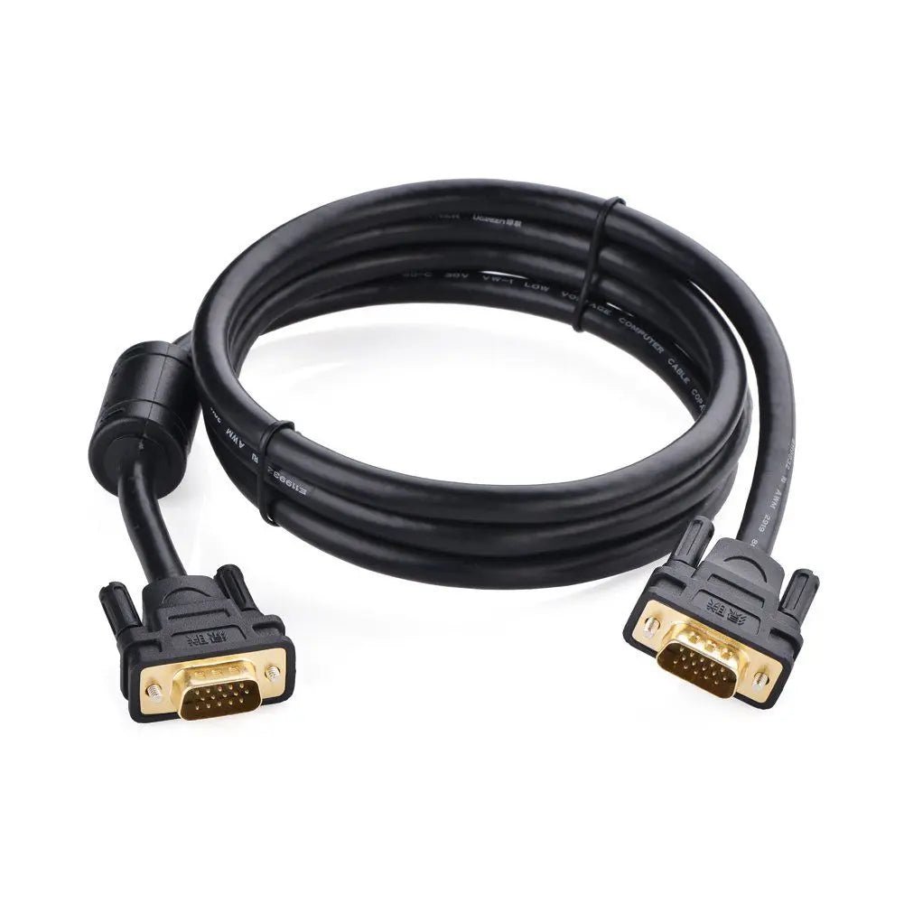 Ugreen 1.5m VGA Male to Male Cable Gold - plated to connect computers to LCD monitors, television screens, projectors etc. (11630) - Ugreen India