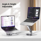 UGREEN 17.3 Inch Laptop Stand for Desk, Swivel Adjustable & Foldable Laptop Riser, Ergonomic Aluminum Notebook Stand Compatible with MacBook, Dell, HP, Lenovo, ASUS, More Laptops up to 17.3" (90849) - Ugreen India