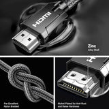 Ugreen 1m 8K@60Hz HDMI 2.1 Male to Male Cable support Ultra HD, Dynamic HDR, High Speed 48Gbps, Dolby Vision, eARC, Compatible for Xbox One, Nintendo Switch, Samsung TV, Roku, PS5, Nylon Braided (70319) - Ugreen India