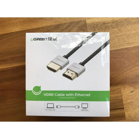 UGREEN 1m HDMI 2.0 Male to Male Zinc Alloy Case Cable Support 4k@60Hz/18Gbps/HDR/3D/Ethernet Compatible with PS5/PS4/3, Xbox, Nintendo Switch, Apple TV, Fire TV, etc. - Silver/Black (30476) - Ugreen India