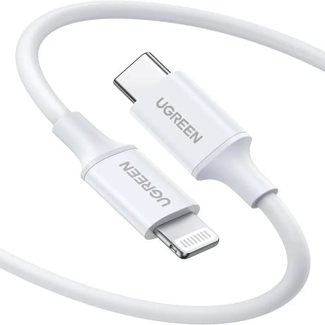 UGREEN 1m USB - C Male to Lightning Male Cable, MFi - Certified/PD Charging/Rubber Shell Compatible for iPhone Xs Max XR X 8 Plus 8,iPad Pro 12.9,iPad Air 3 10.5 etc. (10493) - Ugreen India