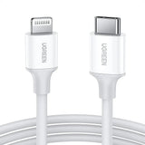 UGREEN 1m USB - C Male to Lightning Male Cable, MFi - Certified/PD Charging/Rubber Shell Compatible for iPhone Xs Max XR X 8 Plus 8,iPad Pro 12.9,iPad Air 3 10.5 etc. (10493) - Ugreen India