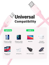 UGREEN 1M USB C to Lightning Cable MFi Certified, PD Fast Charging Cord Compatible with iPhone 15/14/13/12 Series, iPad, AirPods, Supports Data Sync – (60625) - Ugreen India