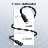 UGREEN 1m USB Type C 3.2 Male To Usb C Female Extension Fast Charging Cable [10Gbps)/Thunderbolt 3] Compatible with MacBook Pro iPad Pro Dell XPS Surface Switch DJI Mavic Dongle Hub (10387) - Ugreen India