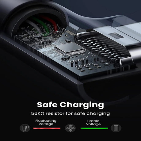 UGREEN 1m USB Type C Male to USB - A Right Angle 90 Degree Male Double Nylon Braided QC 3.0 Data Cable with Nickel Plated Connector & Aluminum Shell (50941) - Ugreen India