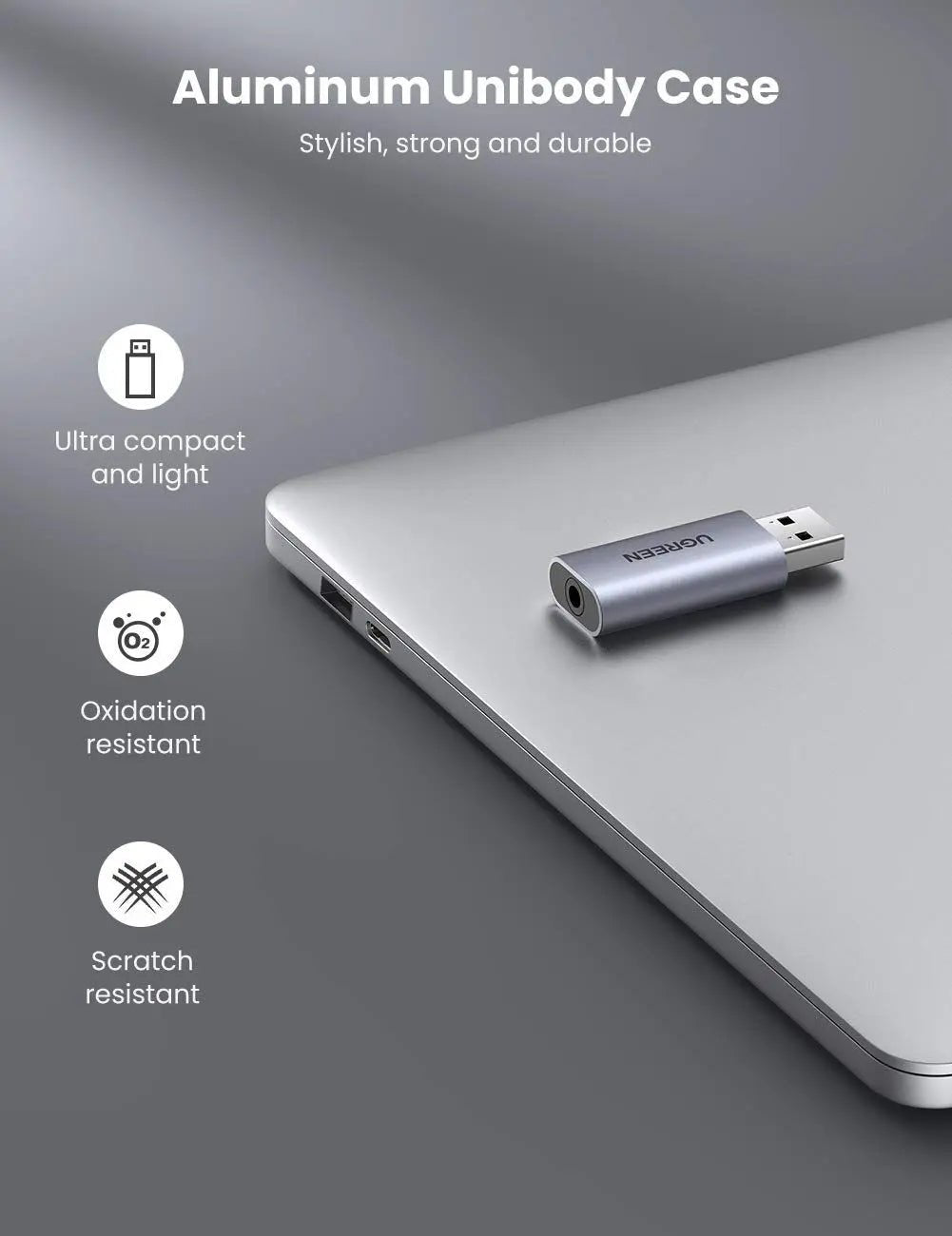UGREEN 2 In 1 USB External Sound Card Audio Adapter - Ugreen India