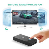 UGREEN 2 - Port USB VGA KVM Switch Box, 2 In 1 Out Video Sharing Adapter with USB Interface, Support Keyboard, Mouse, Monitor – Black (30357) - Ugreen India