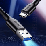 UGREEN US184 USB-A and reversible USB-C connector detail