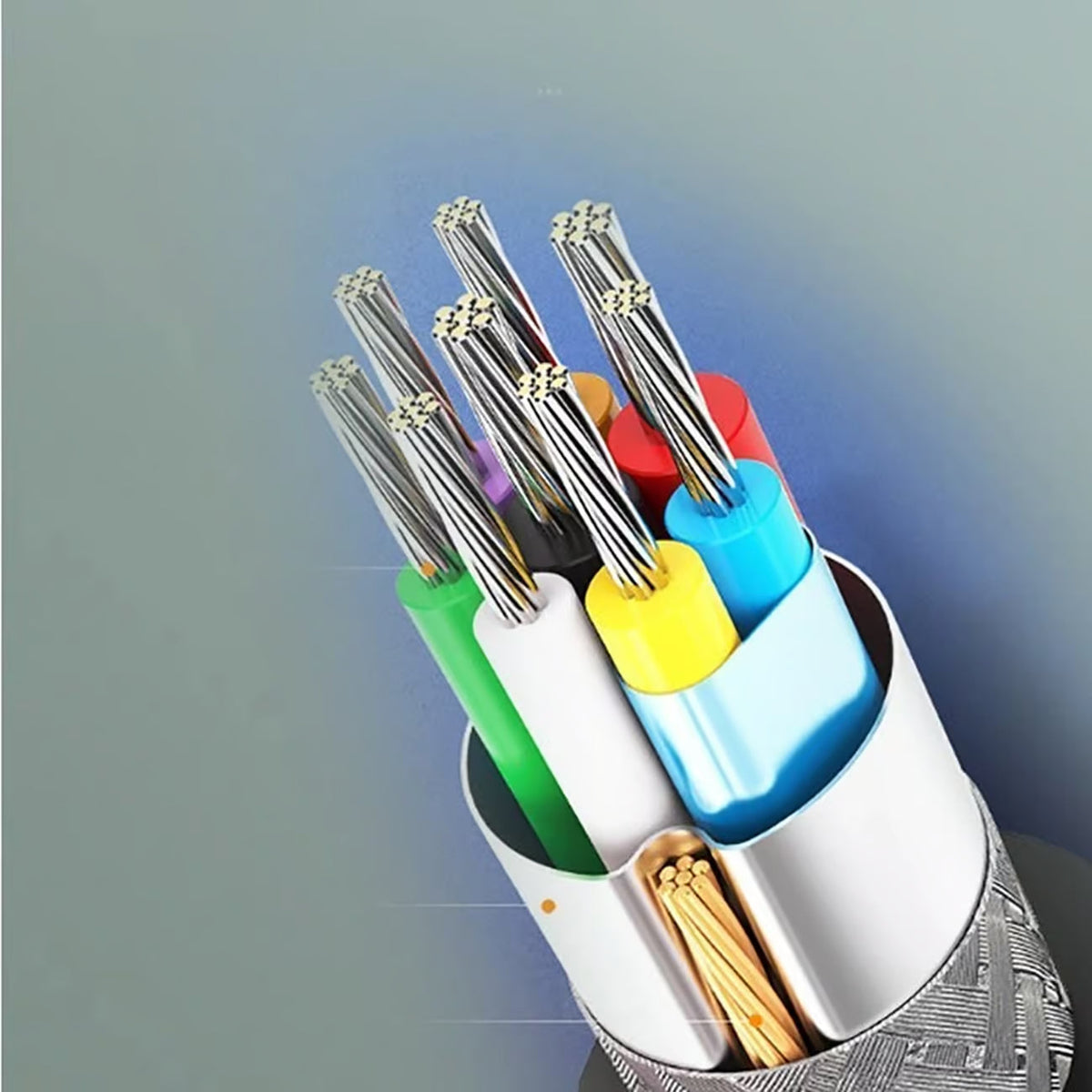 UGREEN US184 cable copper conductors and internal shielding illustration