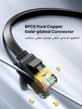 UGREEN 20m Cat7 U/FTP High - Speed Flat LAN Cable, 10Gbps/Shielded Compatible for Gaming PS5 PS4 PS3 Xbox Laptop Modem Router Computer etc. (11267) - Ugreen India