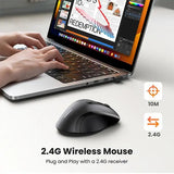 UGREEN 2.4G 1600 DPI 6 Buttons Wireless Mouse with Nano Receiver, 3 Adjustable DPI Levels for PC, Laptop, iMac, MacBook, Microsoft Pro, Office Home, Black (45012) - Ugreen India
