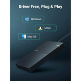 UGREEN 2.5 Inch External Hard Drive Enclosure Integrated with 1.6FT Cable, 5Gbps, Tool - Free, SATA to USB 3.0 7mm 9.5mm SATA SSD HDD Case with UASP, Laptop, Computer etc. (30719) - Ugreen India