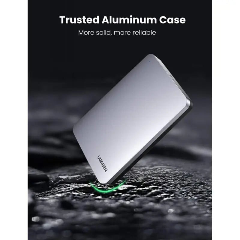 UGREEN 2.5 - Inch SATA External Hard Drive Enclosure, Aluminum Case, USB 3.1 Gen 2 Support UASP SATA III Compatible with WD, Seagate, Toshiba, Samsung, Hitachi, PS4, Xbox, PC, Tool Free etc. (70498) - Ugreen India