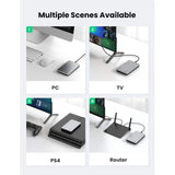 UGREEN 2.5 - Inch SATA External Hard Drive Enclosure, Aluminum Case, USB 3.1 Gen 2 Support UASP SATA III Compatible with WD, Seagate, Toshiba, Samsung, Hitachi, PS4, Xbox, PC, Tool Free etc. (70498) - Ugreen India
