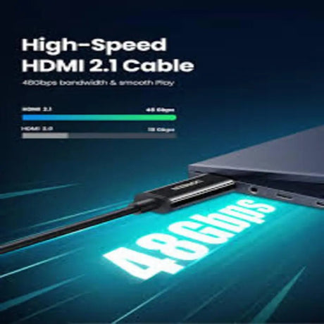 UGREEN 25M HDMI 2.1 Fiber Optic Cable, 8K@60Hz 4K@120Hz Ultra High Speed HDMI Male to Male Cord, 48Gbps, HDR10, eARC, Dolby Vision, Compatible with PS5, Xbox, PC, Monitor, TV, Projector (60312) - Ugreen India