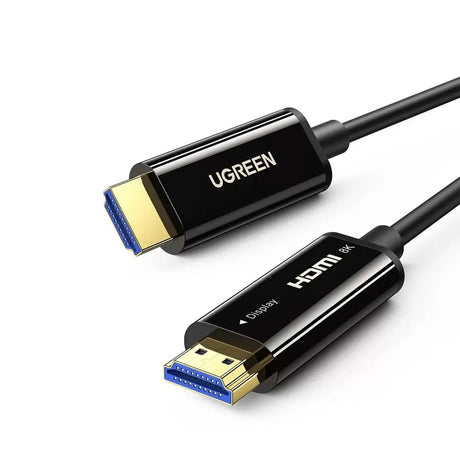 UGREEN 25M HDMI 2.1 Fiber Optic Cable, 8K@60Hz 4K@120Hz Ultra High Speed HDMI Male to Male Cord, 48Gbps, HDR10, eARC, Dolby Vision, Compatible with PS5, Xbox, PC, Monitor, TV, Projector (60312) - Ugreen India