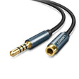 UGREEN 2M 3.5mm Audio Extension Cable, Male to Female Braided Aux Headphone Jack Extender Cord, Compatible with Headphones, Car Stereo, Smartphone, Tablet, Laptop, Speaker, Amplifier – Black (40675) - Ugreen India