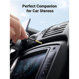 UGREEN 2M 3.5mm Male To Male Stereo Auxiliary Audio Cable Gold - Plated Metal Case Braided Cable For Car, Home Stereos, Headphone, Speaker, MP3, Compatible with Beats, iPhone, iPod, iPad, Sony etc. (50363) - Ugreen India