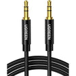 UGREEN 2M 3.5mm Male To Male Stereo Auxiliary Audio Cable Gold - Plated Metal Case Braided Cable For Car, Home Stereos, Headphone, Speaker, MP3, Compatible with Beats, iPhone, iPod, iPad, Sony etc. (50363) - Ugreen India