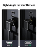 UGREEN 2M High Speed HDMI Cable with Ethernet 90 Degree Right Angle - Ugreen India
