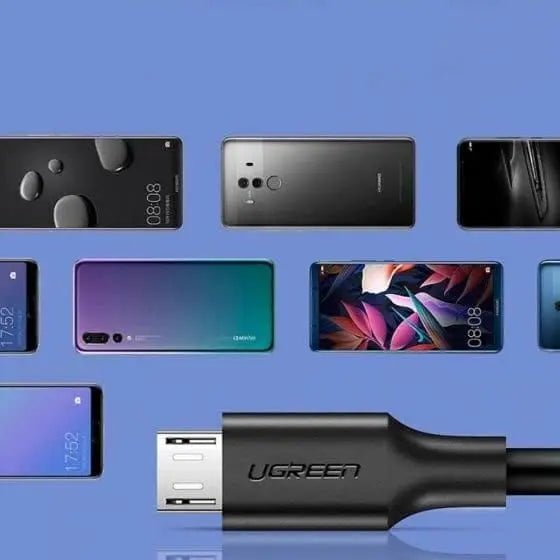 UGREEN 2M USB 2.0 A to Micro USB Cable, High Speed Data Sync and Charging Cord with Nickel Plating – Compatible with Android Smartphones, Tablets, PS4 Controller, Camera, Hard Drive – Black (60138) - Ugreen India