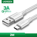 UGREEN 2M USB A 2.0 to USB C Cable, Nickel Plated Fast Charging and Data Sync Cord Compatible with Samsung Galaxy, Xiaomi, OnePlus, Google Pixel, iPad, Switch, PS5 Controller – (60123) - Ugreen India
