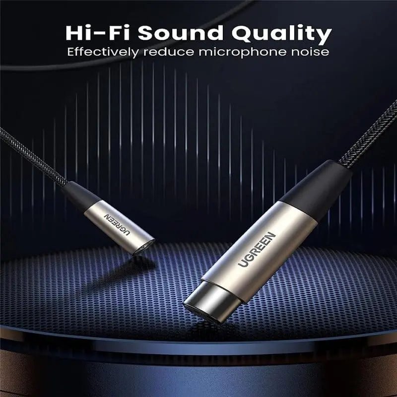 UGREEN 2m XLR Male to Female Microphone Cable Nylon Braided Zinc Alloy Wire Compatible with Shure SM Microphone Speaker Mixer Amplifier Audio Device (20500) - Ugreen India