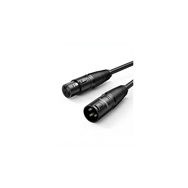 UGREEN 2M XLR Male to Female Microphone Extension Cable, Balanced 3 - Pin Cannon Mic Cord, Durable Shielded Audio Cable for Microphone, Mixer, Amplifier, Speaker, Studio, Stage, and Recording (20710) - Ugreen India