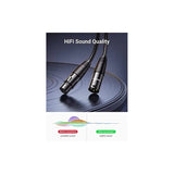 UGREEN 2M XLR Male to Female Microphone Extension Cable, Balanced 3 - Pin Cannon Mic Cord, Durable Shielded Audio Cable for Microphone, Mixer, Amplifier, Speaker, Studio, Stage, and Recording (20710) - Ugreen India