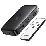 UGREEN 3 in 1 Out HDMI Switcher Splitter Box with IR Remote Control, Support 4k@30Hz/3D/HD1080P Compatible for Nintendo Switch PS4 Xbox One Apple TV Fire Stick Blu - Ray Player Projector etc. (80125) - Ugreen India