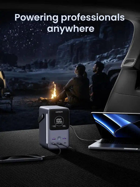 UGREEN 300W 48,000mAh Portable Charger Power Bank with Smart Digital Display, Lighting and SOS Mode, 153Wh 5 Ports USB C Battery Pack for Outdoor Camping and Home Backup for Laptop and More (25286) - Ugreen India