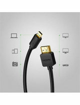 UGREEN Micro HDMI to HDMI Cable 1.5M High Speed 4K UHD Camera DSLR Raspberry Pi Tablet Laptop Monitor Projector (30102)