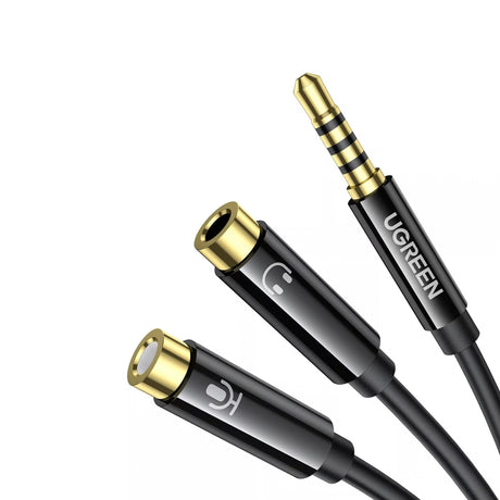 UGREEN 30620 four-pole plug and separate headphone and microphone sockets