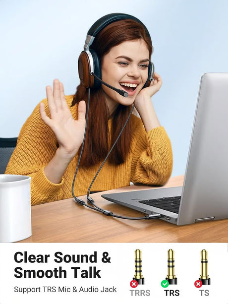 UGREEN 30620 headset call setup and microphone-plug compatibility
