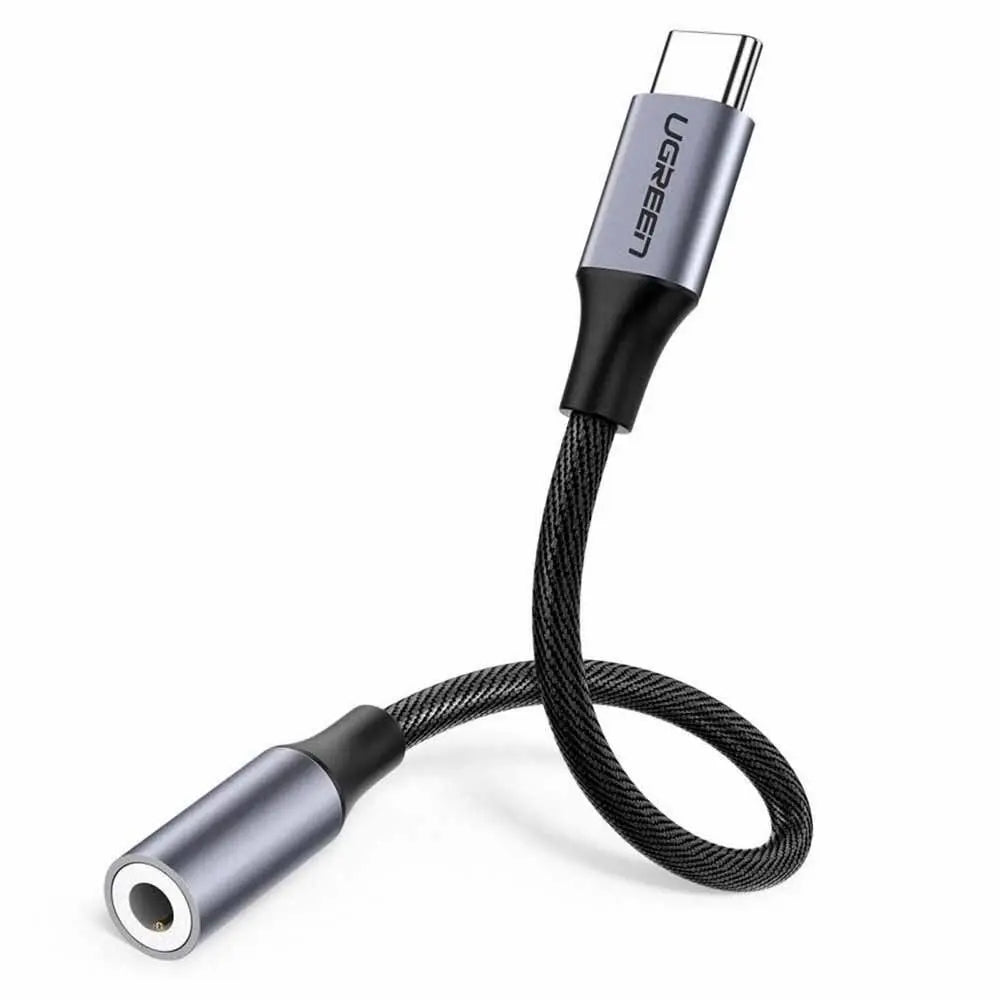 UGREEN USB C to 3.5mm Headphone Adapter Male to Female Jack Mi 11 Ultra P40 Pro P30 Pro OnePlus 9 8 Pro 10cm Cable (30632)
