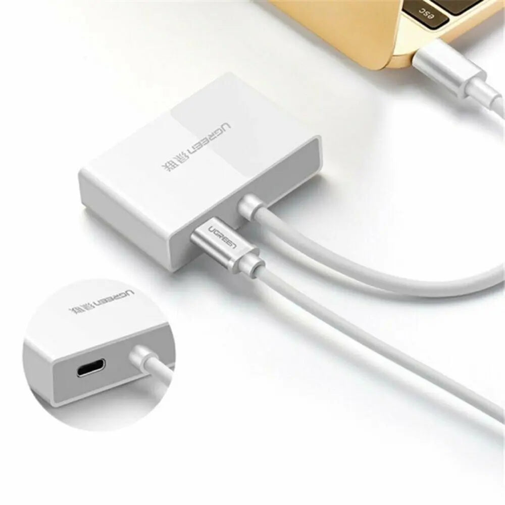 UGREEN USB C to HDMI VGA Adapter Type-C Dual Display Converter 4K HDMI 1080P VGA MacBook iPad Dell XPS Surface (30843)