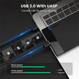 UGREEN 2.5 Inch External Hard Drive Enclosure USB 3.0 SATA III 5Gbps UASP HDD SSD Case 7mm 9.5mm Portable Laptop PC (30848)
